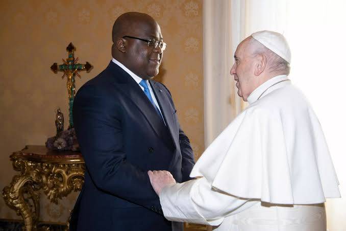 Pape François et Félix Tshisekedi 