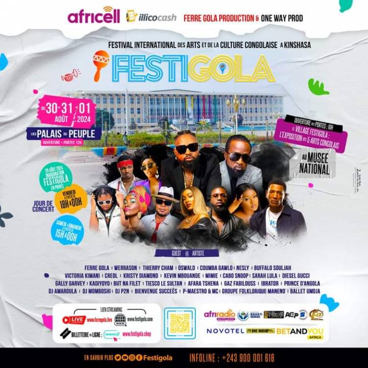 Kinshasa dans l'atmosphère du Festi Gola, un festival culturel international initié par Ferre Gola.