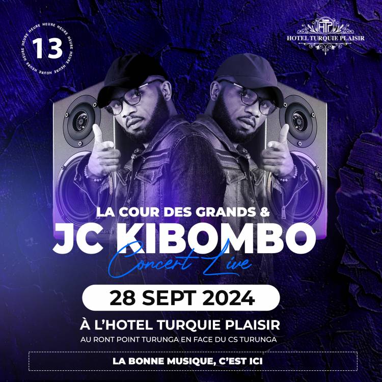 L'artiste JC Kibombo livrera un show inédit à l'hôtel Turquie Plaisir à l'occasion de son inauguration ce samedi 28 septembre.