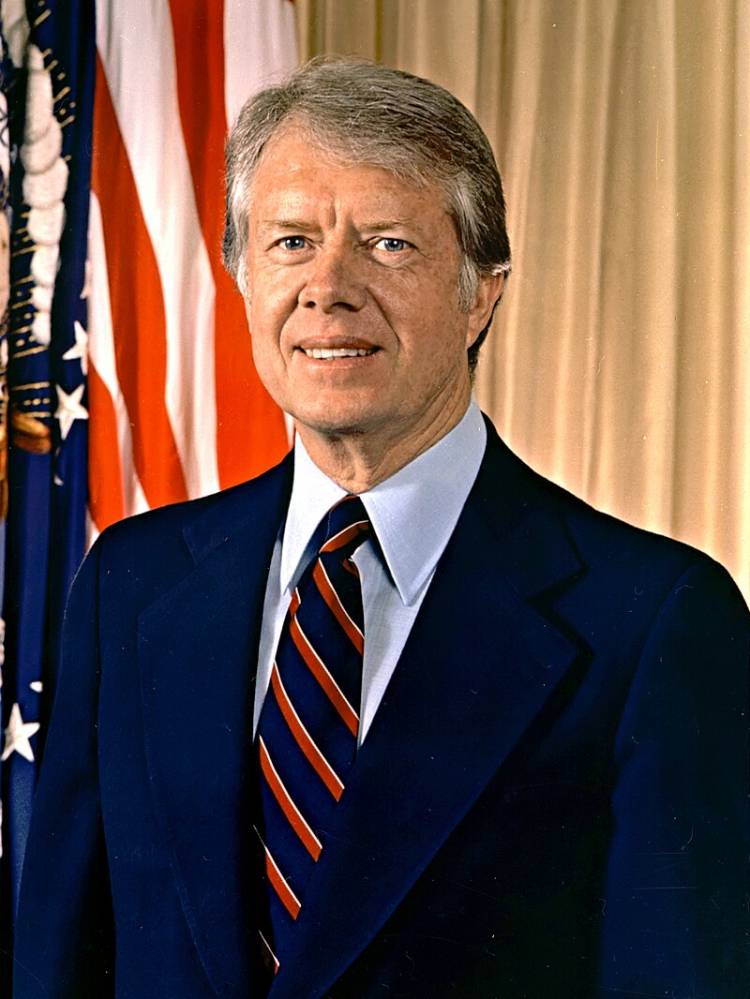 39ème président des États-Unis de 1977 à 1981, Jimmy Carter, premier président des États-Unis d'Amérique à devenir centenaire