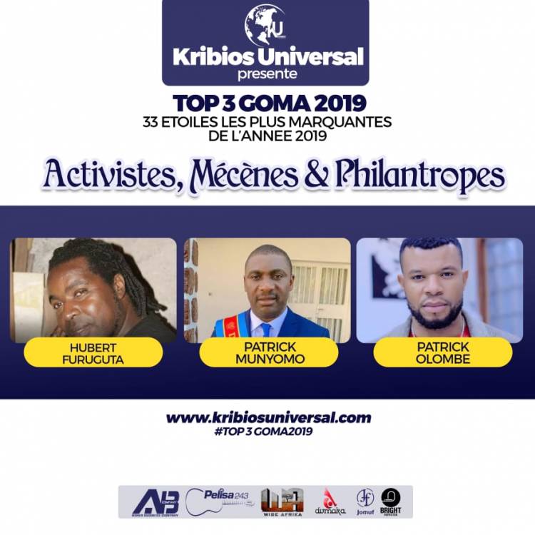 33 Étoiles les plus marquantes de l'année 2019 à Goma: Activistes, Mécènes et Philantropes