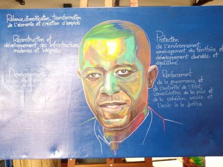 L'artiste Justin Kasereka revisite le contrat social du gouverneur Carly Kasivita et la population du Nord-kivu au travers une toile