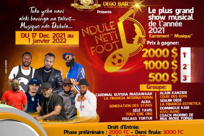 Ndule Neti Foot ou la ligue des champions en musique made in Goma