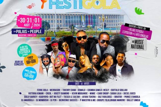 Kinshasa dans l'atmosphère du Festi Gola, un festival culturel international initié par Ferre Gola.