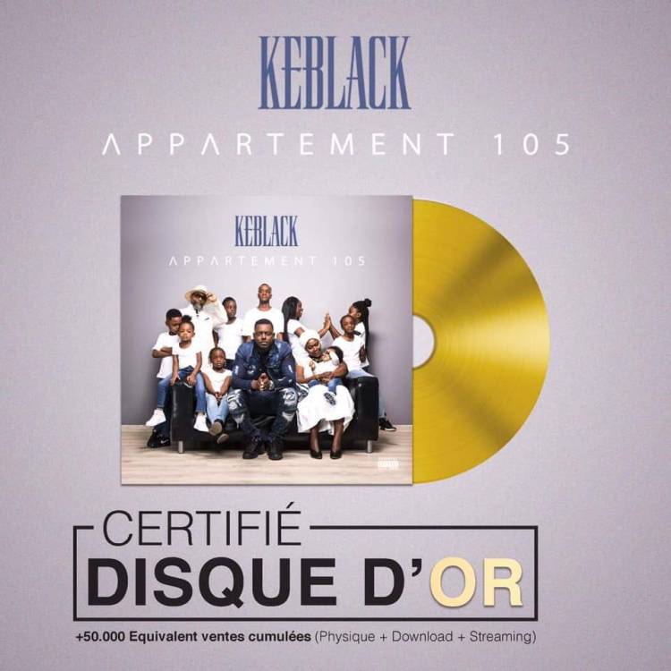 Appartement 105, l'album de KeBlack est certifié disque d'or !