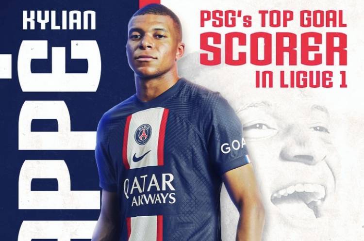 Mbappé le désormais meilleur buteur de l'histoire du Paris Saint-Germain en Ligue 1