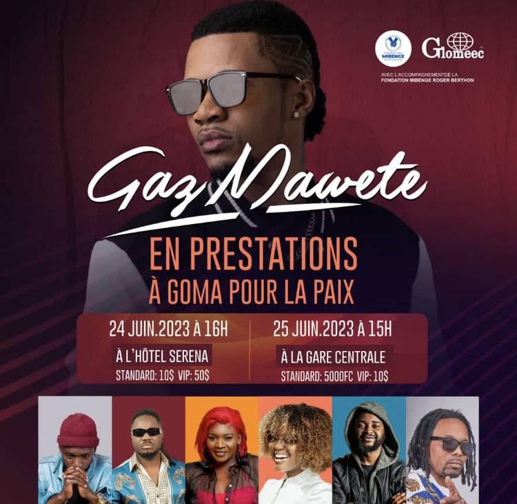 Gaz Mawete en concerts à Goma : Voici les artistes invités