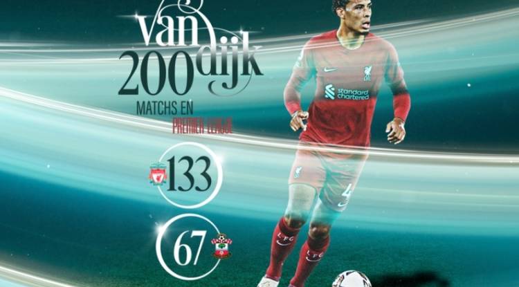 200 matchs pour Virgil van Dijk en Premier League
