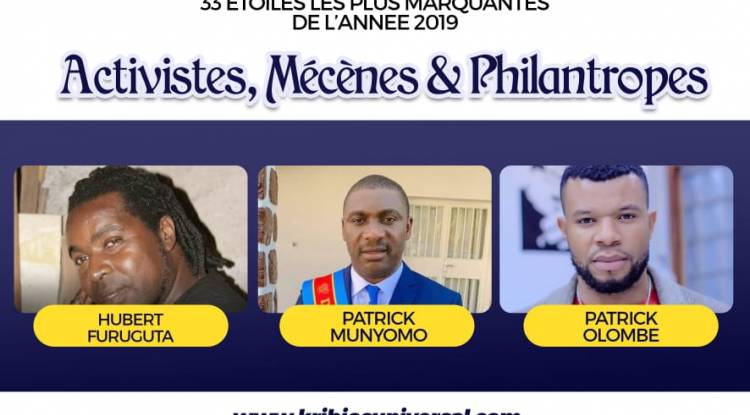 33 Étoiles les plus marquantes de l'année 2019 à Goma: Activistes, Mécènes et Philantropes