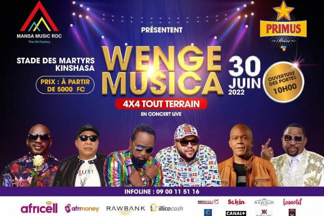 Wenge Musica 4x4 BCBG Tout Terrain en concert au stade des Martyrs de la Pentecôte de Kinshasa : Tout est fin prêt !